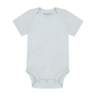 Baby Short Sleeve Bodysuit Blue - Organic Cotton