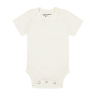 Baby Short Sleeve Bodysuit Natural White - Organic Cotton