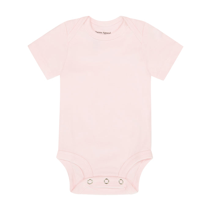 Baby Short Sleeve Bodysuit Pink - Organic Cotton