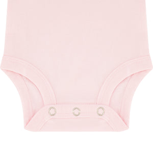 Baby Short Sleeve Bodysuit Pink - Organic Cotton